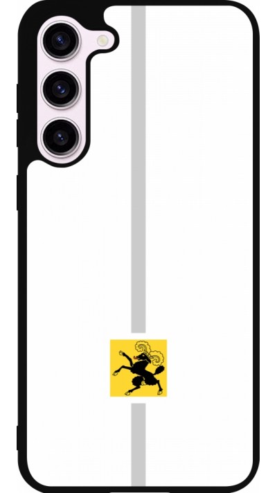 Coque Samsung Galaxy S23+ - Silicone rigide noir Canton SH blanc
