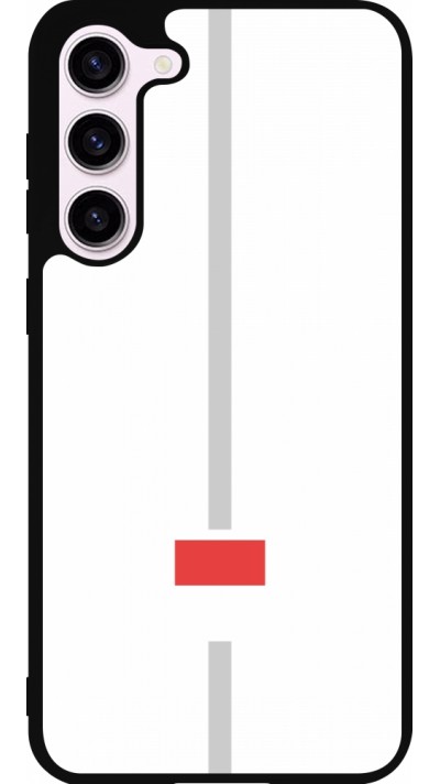 Coque Samsung Galaxy S23+ - Silicone rigide noir Canton SO blanc