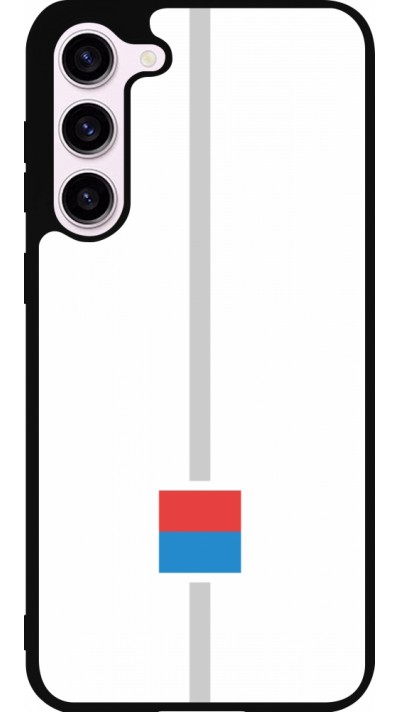 Coque Samsung Galaxy S23+ - Silicone rigide noir Canton TI blanc