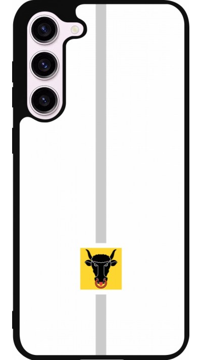 Coque Samsung Galaxy S23+ - Silicone rigide noir Canton UR blanc