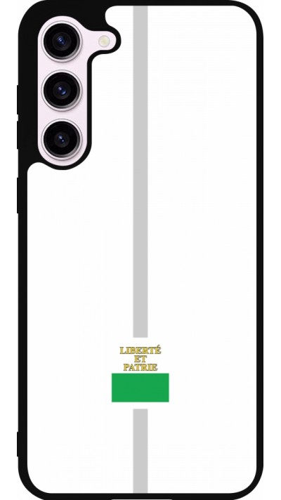 Coque Samsung Galaxy S23+ - Silicone rigide noir Canton VD blanc