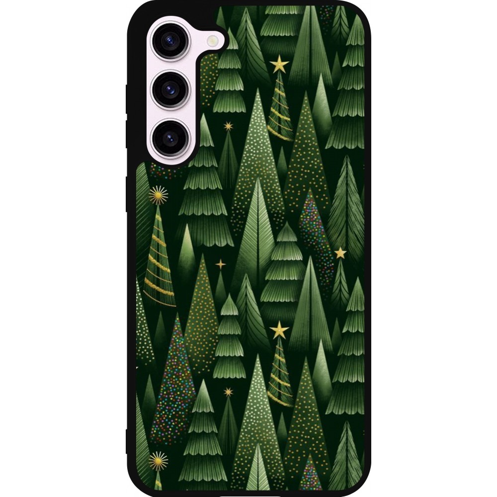 Samsung Galaxy S23+ Case Hülle - Silikon schwarz Christmas 25 Pattern Xmas Tree