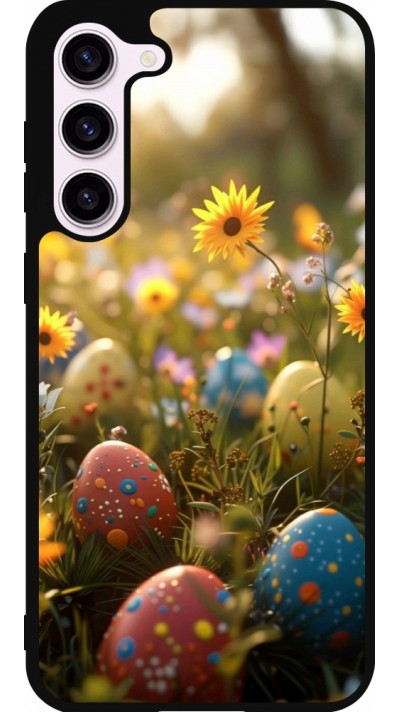 Samsung Galaxy S23+ Case Hülle - Silikon schwarz Easter 2026 Decorated eggs