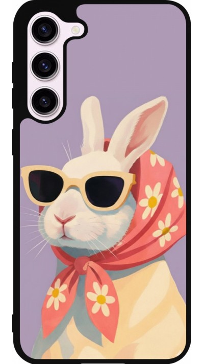 Samsung Galaxy S23+ Case Hülle - Silikon schwarz Easter 2026 Rabbit with scarf