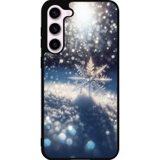 Samsung Galaxy S23+ Case Hülle - Silikon schwarz Schneeflocke Solar Glanz