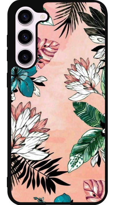 Coque Samsung Galaxy S23+ - Silicone rigide noir Flowers Artprint