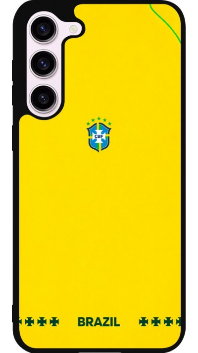Samsung Galaxy S23+ Case Hülle - Silikon schwarz Brasilien 2026 personalisierbares Fussballtrikot