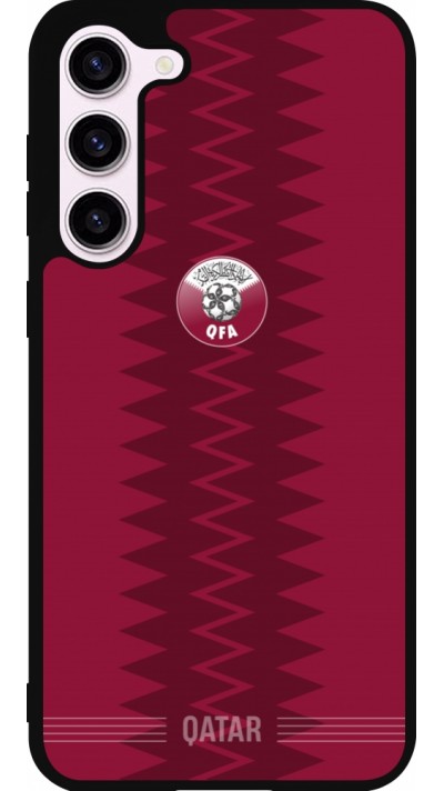 Samsung Galaxy S23+ Case Hülle - Silikon schwarz Qatar 2026 personalisierbares Fussballtrikot