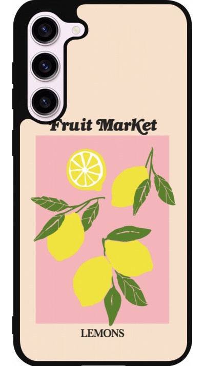 Samsung Galaxy S23+ Case Hülle - Silikon schwarz Fruit market lemons 2026