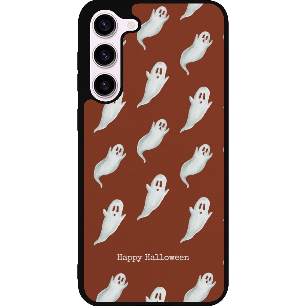 Samsung Galaxy S23+ Case Hülle - Silikon schwarz Halloween 2025 Pattern of ghosts