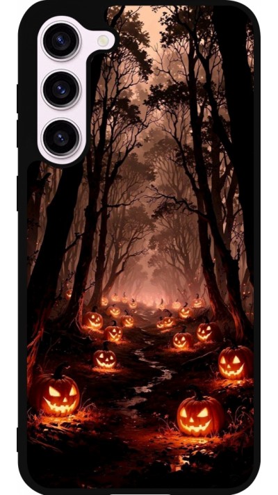 Samsung Galaxy S23+ Case Hülle - Silikon schwarz Halloween 2025 Road of Terrifying Pumpkins