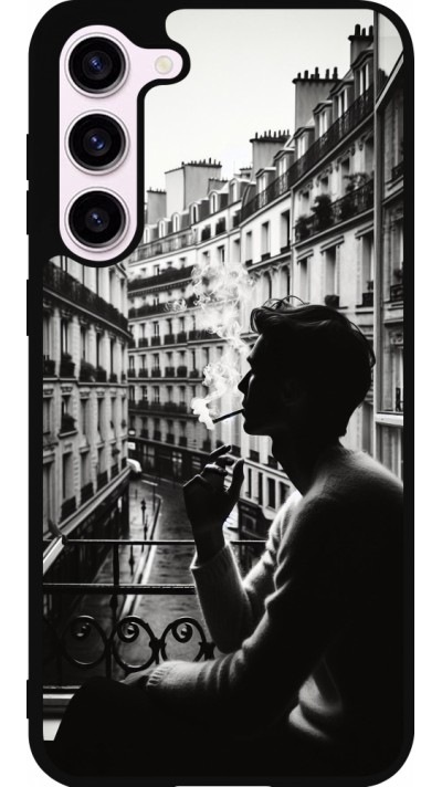 Coque Samsung Galaxy S23+ - Silicone rigide noir Parisian Smoker