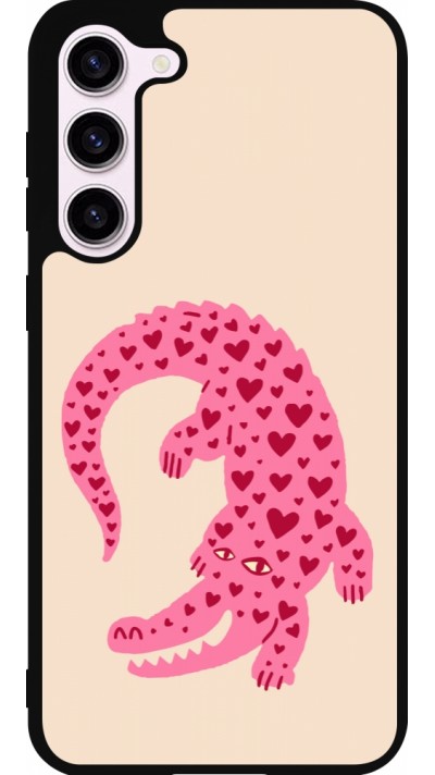 Samsung Galaxy S23+ Case Hülle - Silikon schwarz Pink crocodile 2026