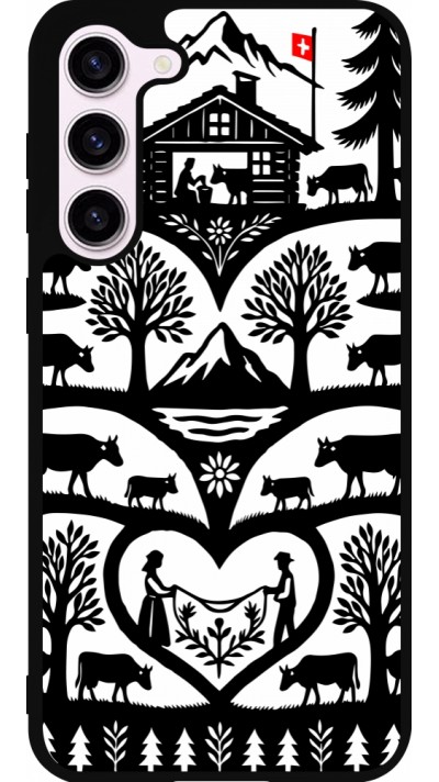 Coque Samsung Galaxy S23+ - Silicone rigide noir Poya Suisse 2