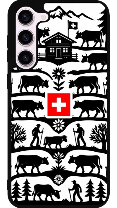 Coque Samsung Galaxy S23+ - Silicone rigide noir Poya Suisse 3