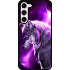 Samsung Galaxy S23+ Case Hülle - Silikon schwarz Purple Sky Wolf