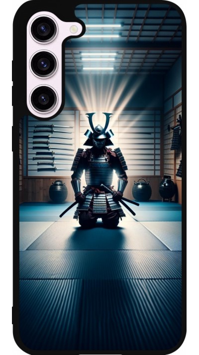 Coque Samsung Galaxy S23+ - Silicone rigide noir Samouraï en prière