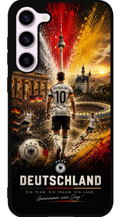 Samsung Galaxy S23+ Case Hülle - Silikon schwarz Fussball Deutschland splash 2026