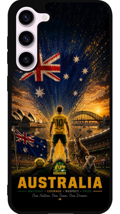 Samsung Galaxy S23+ Case Hülle - Silikon schwarz Fussball Australien splash 2026