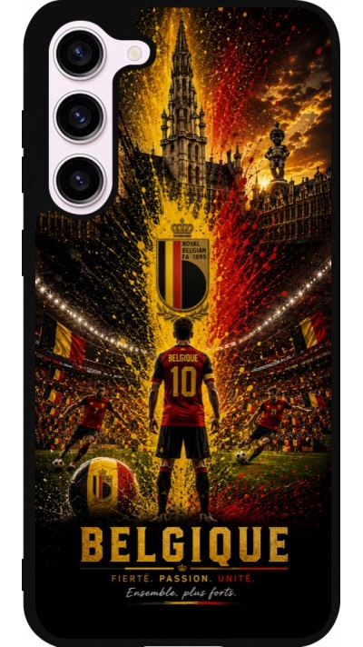 Samsung Galaxy S23+ Case Hülle - Silikon schwarz Fussball Belgien splash 2026