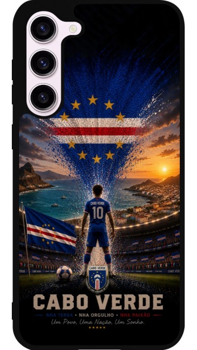 Samsung Galaxy S23+ Case Hülle - Silikon schwarz Fussball Kap Verde splash 2026