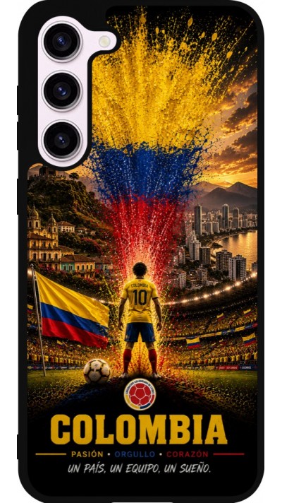 Samsung Galaxy S23+ Case Hülle - Silikon schwarz Fussball Kolumbien splash 2026