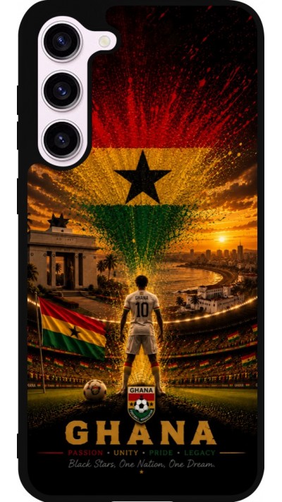 Samsung Galaxy S23+ Case Hülle - Silikon schwarz Fussball Ghana splash 2026