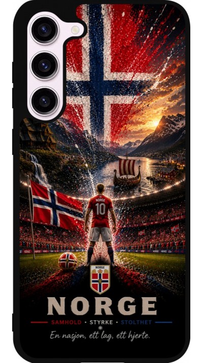 Samsung Galaxy S23+ Case Hülle - Silikon schwarz Fussball Norwegen splash 2026