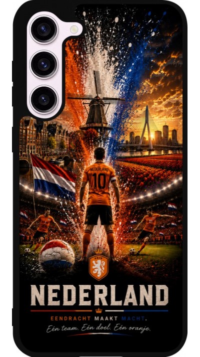 Samsung Galaxy S23+ Case Hülle - Silikon schwarz Fussball Niederlande splash 2026