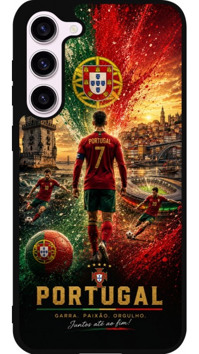 Samsung Galaxy S23+ Case Hülle - Silikon schwarz Fussball Portugal splash 2026