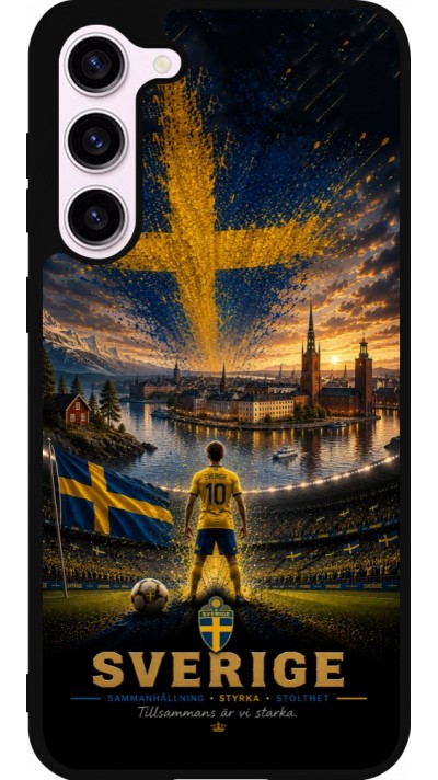 Samsung Galaxy S23+ Case Hülle - Silikon schwarz Fussball Schweden splash 2026