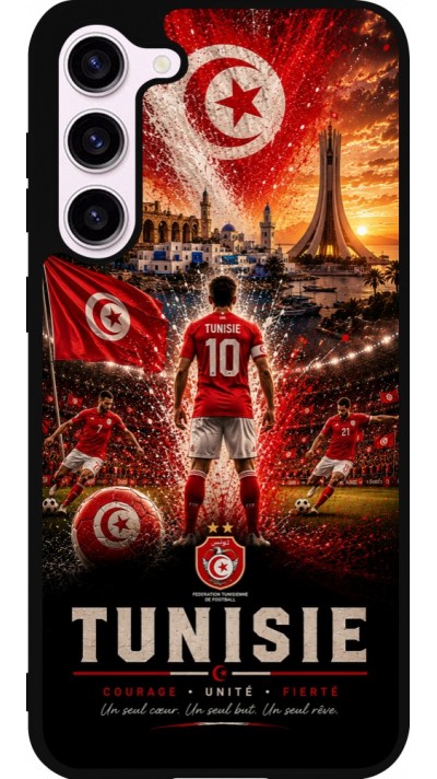 Samsung Galaxy S23+ Case Hülle - Silikon schwarz Fussball Tunesien splash 2026