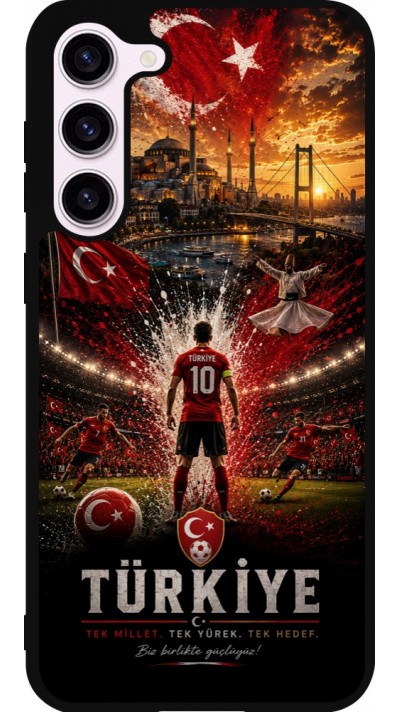 Samsung Galaxy S23+ Case Hülle - Silikon schwarz Fussball Türkei splash 2026