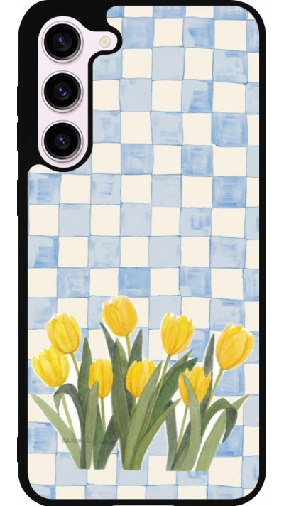 Samsung Galaxy S23+ Case Hülle - Silikon schwarz Blue vichy tulips 2026