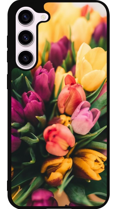 Samsung Galaxy S23+ Case Hülle - Silikon schwarz Bouquet of tulips 2026