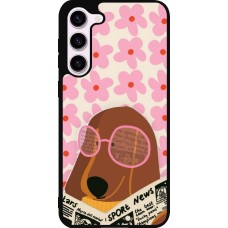 Samsung Galaxy S23+ Case Hülle - Silikon schwarz Dog with newspaper 2026