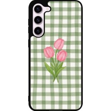 Samsung Galaxy S23+ Case Hülle - Silikon schwarz Green vichy tulips 2026