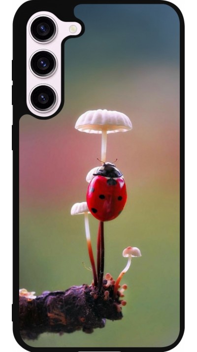 Samsung Galaxy S23+ Case Hülle - Silikon schwarz Ladybird on a mushroom 2026