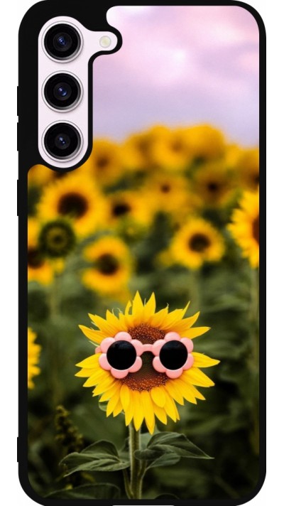 Samsung Galaxy S23+ Case Hülle - Silikon schwarz Sunflower with glasses 2026
