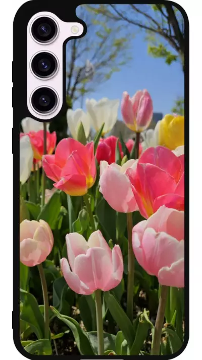 Samsung Galaxy S23+ Case Hülle - Silikon schwarz Tulips Spring 2026