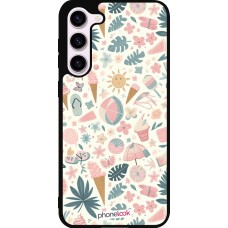 Samsung Galaxy S23+ Case Hülle - Silikon schwarz Sommer Pink Muster