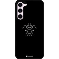 Samsung Galaxy S23+ Case Hülle - Silikon schwarz Turtles lines on black