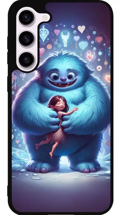 Samsung Galaxy S23+ Case Hülle - Silikon schwarz Valentin 2024 Flauschige Liebe