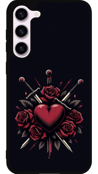 Samsung Galaxy S23+ Case Hülle - Silikon schwarz Valentine 2024 gothic love