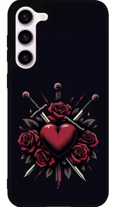 Samsung Galaxy S23+ Case Hülle - Silikon schwarz Valentine 2024 gothic love