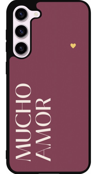 Samsung Galaxy S23+ Case Hülle - Silikon schwarz Valentine 2024 mucho amor rosado