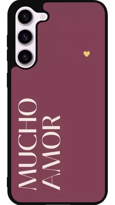 Samsung Galaxy S23+ Case Hülle - Silikon schwarz Valentine 2024 mucho amor rosado
