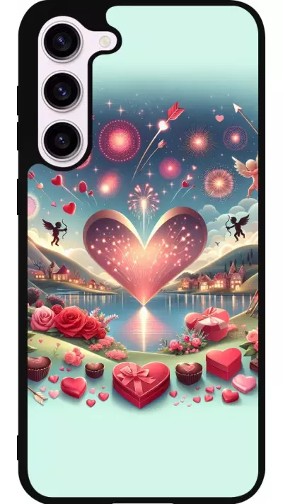 Samsung Galaxy S23+ Case Hülle - Silikon schwarz Valentin 2025 Schick