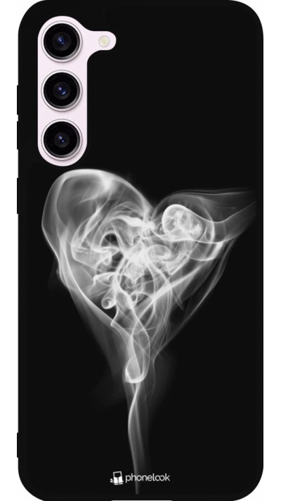 Coque Samsung Galaxy S23+ - Silicone rigide noir Valentine 2022 Black Smoke