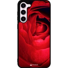 Samsung Galaxy S23+ Case Hülle - Silikon schwarz Valentine 2022 Rose